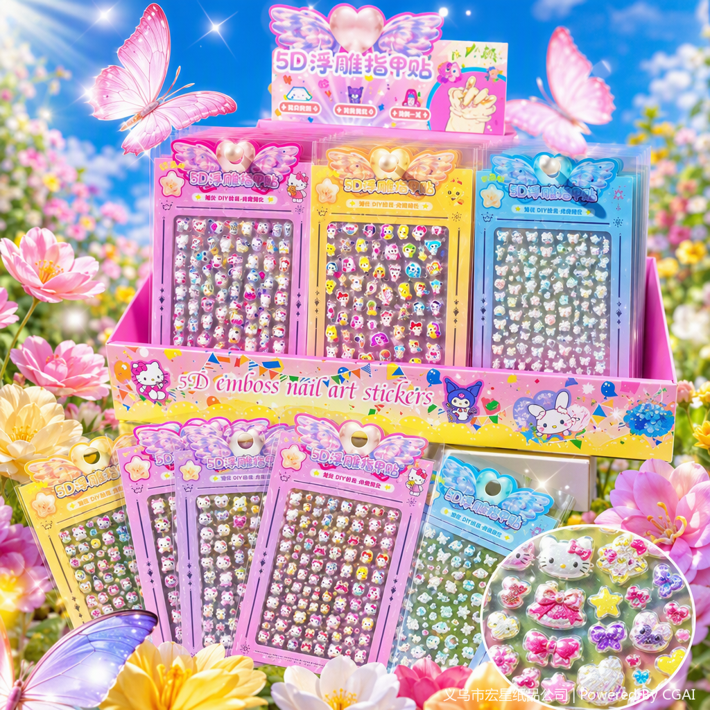 Colorful nail stickers, nail stickers, long-lasting and bright nail makeup, nail care products, decorative films