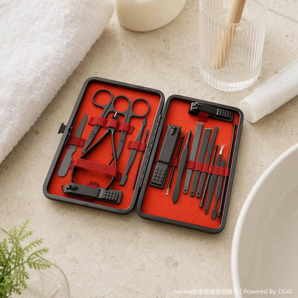 Professional manicure tool set, makeup, beauty care, nail oil, brush, nail pads, manicure tool set gift package Specification image