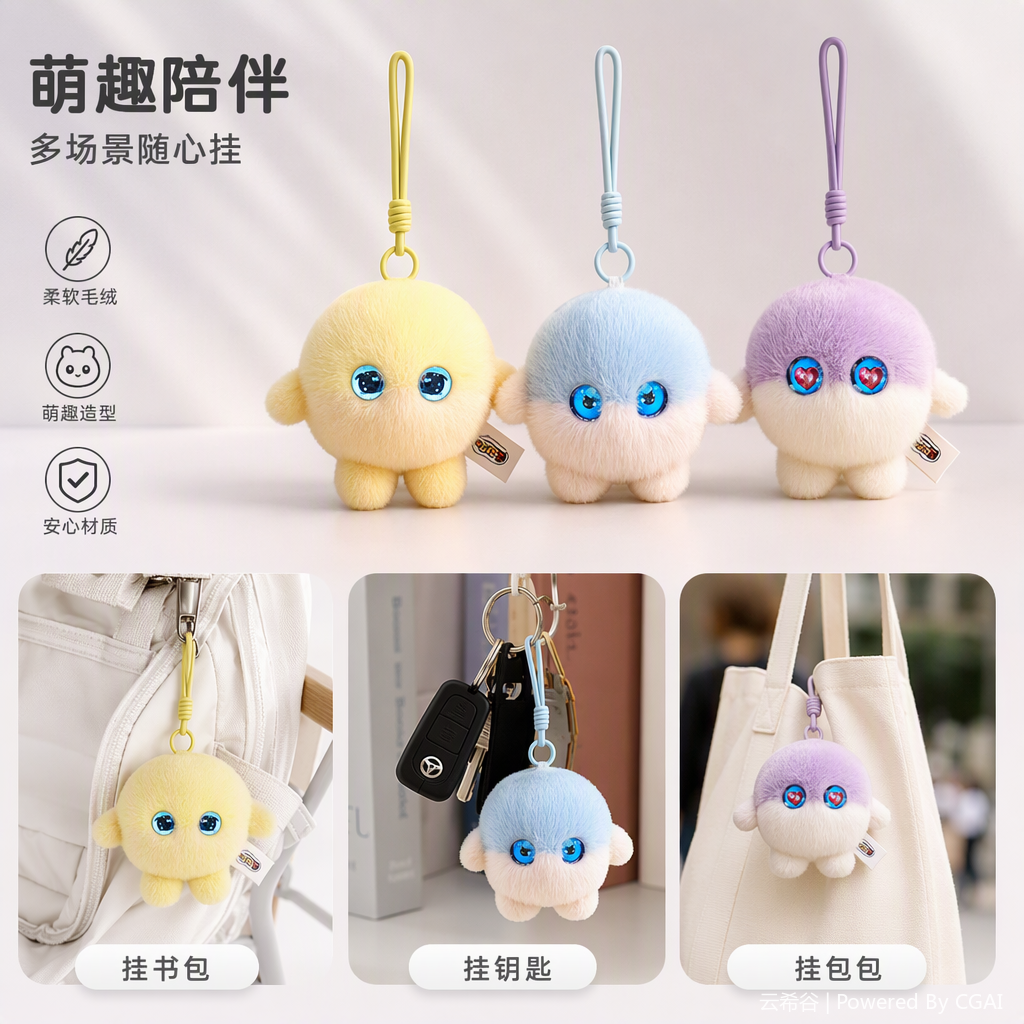 Gradient Elf Pendant - Foreign Version MR-29A is equipped with voice + eye display +AI functions (allowing for chat interaction, learning and education, encyclopedic knowledge, history and geography) Application Scenario