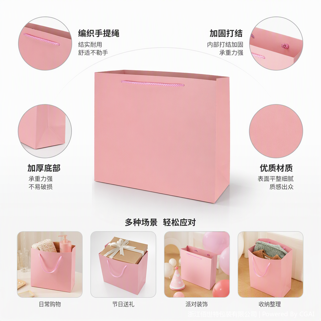 Environmentally friendly transparent plastic handbags, portable packaging bags, shopping bags, plastic bags, large and durable plastic bags details Picture