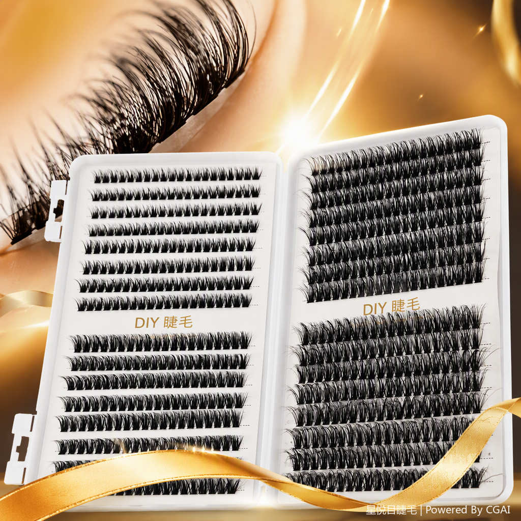 Natural thick false eyelashes, long-lasting and slender beauty tools, natural makeup, suitable for multiple styles to choose from Specification image