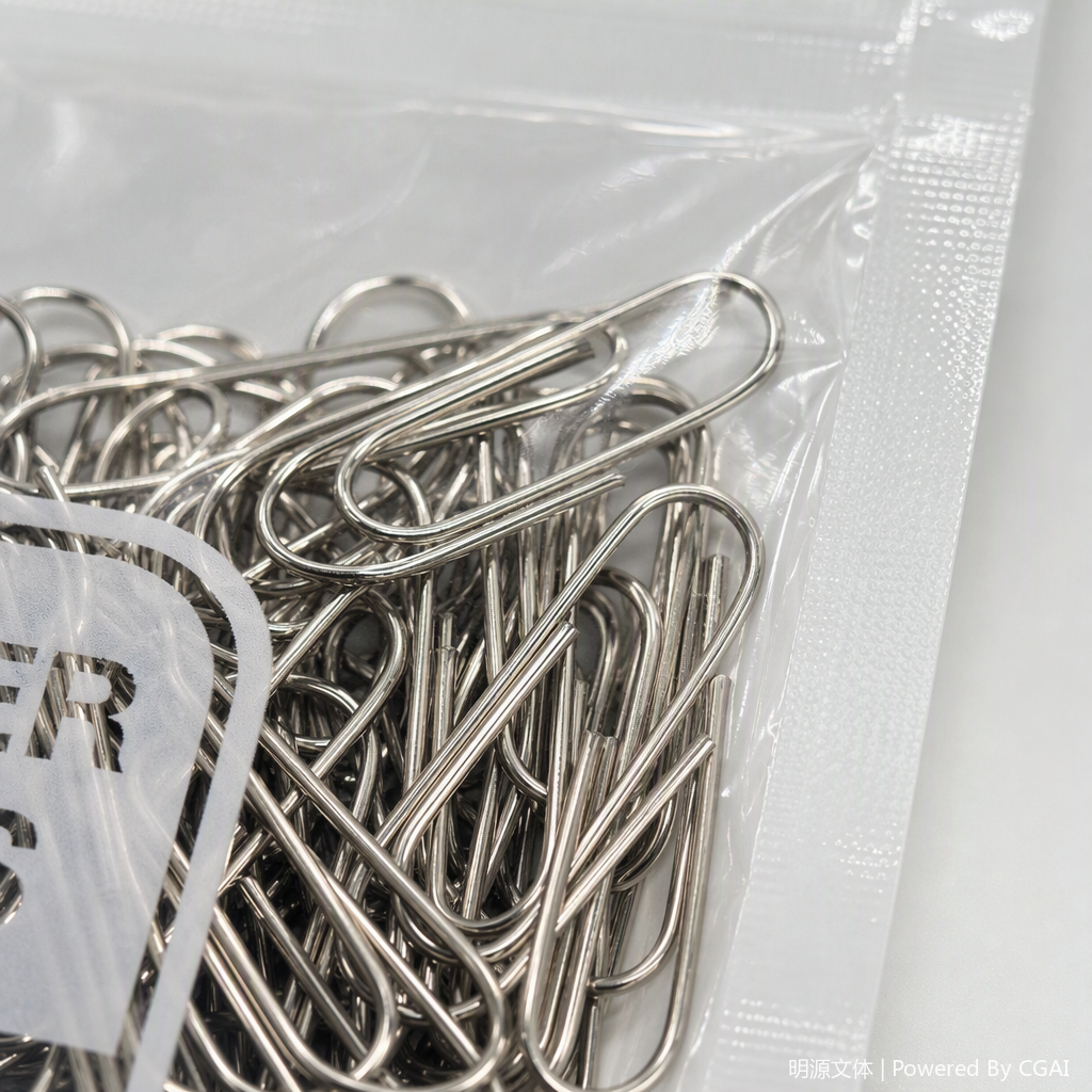 High-quality transparent plastic bags for nickel-plated paper clips and office stationery storage and organization supplies Application Scenario