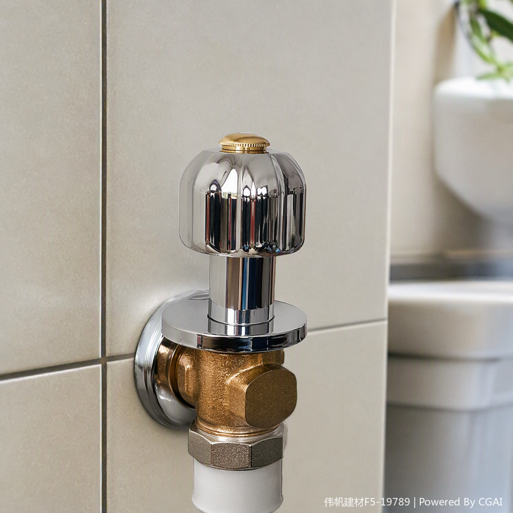 Gold valve body and silver handle high-pressure water pipe valve, household and industrial general-purpose corrosion-resistant and high-temperature resistant valve accessories details Picture