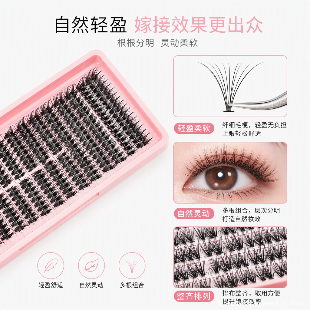 Professional false eyelash natural, thick and long-lasting beauty tools, beauty products and makeup auxiliary products