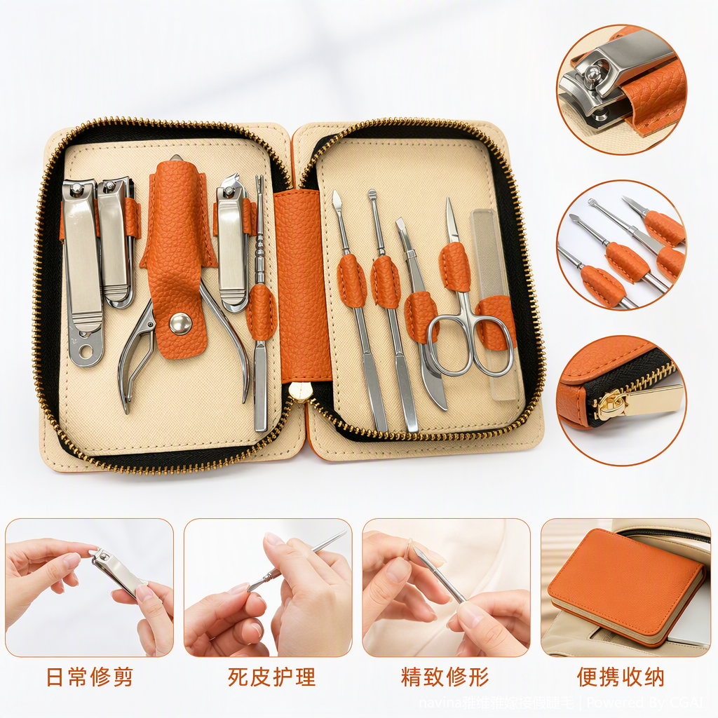 Professional nail art tool set: nail polish glue, nail brush, nail stickers, nail file, nail clip, nail pen, nail art set, full set of beauty, skin care and makeup products Specification image