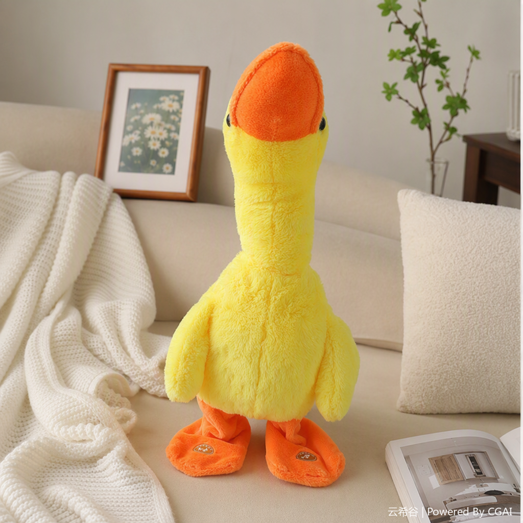 Yellow Duck (Domestic Version) MR-12A Wings Flapping + Walking +AI Function (Can chat and interact, learn education, encyclopedic knowledge, history and geography, sing and tell stories)