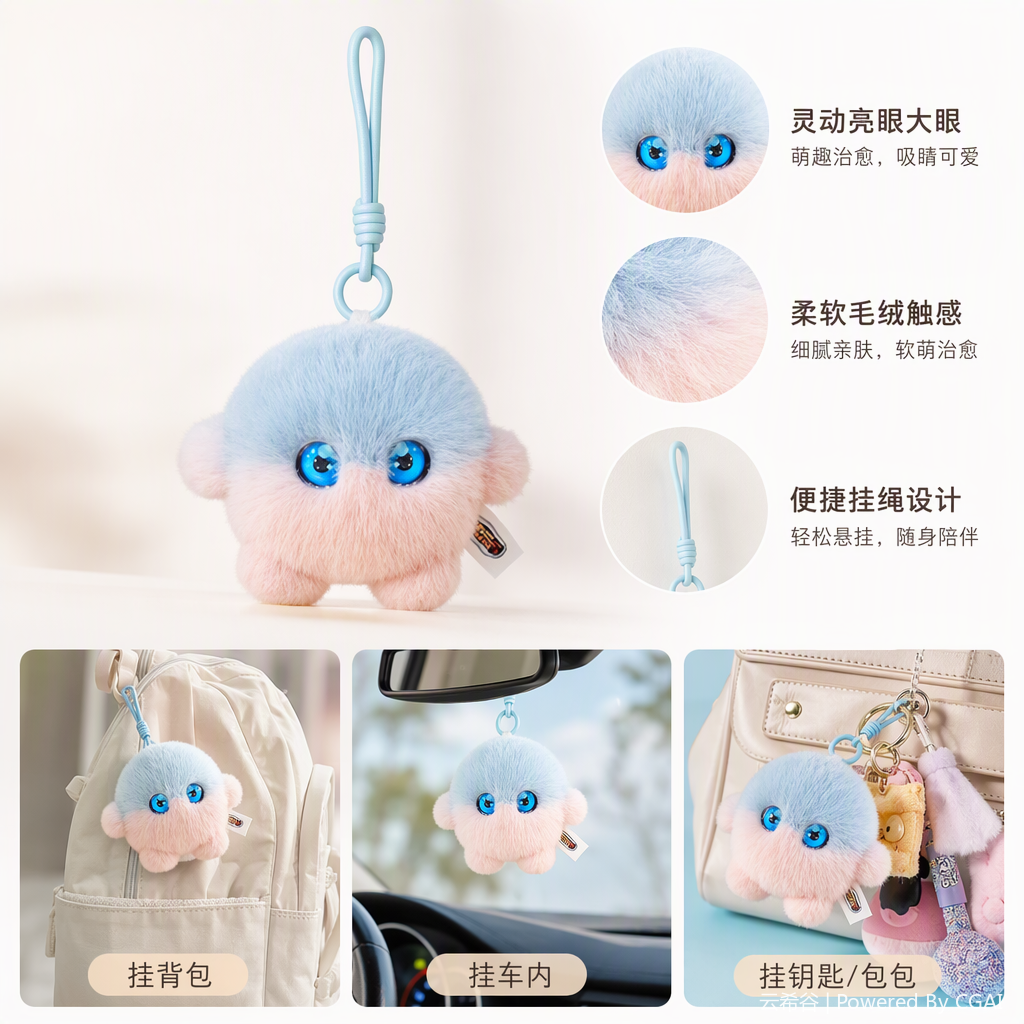 Gradient Elf Pendant (3 colors) - Domestic version MR-29A is equipped with voice + eye display +AI functions (allowing for chat interaction, learning and education, encyclopedic knowledge, history and geography) details Picture