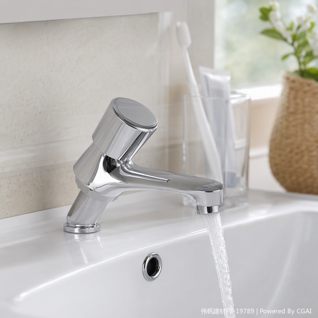 Fashionable silver faucet for kitchen and bathroom, simple and modern single-cooling faucet accessories details Picture