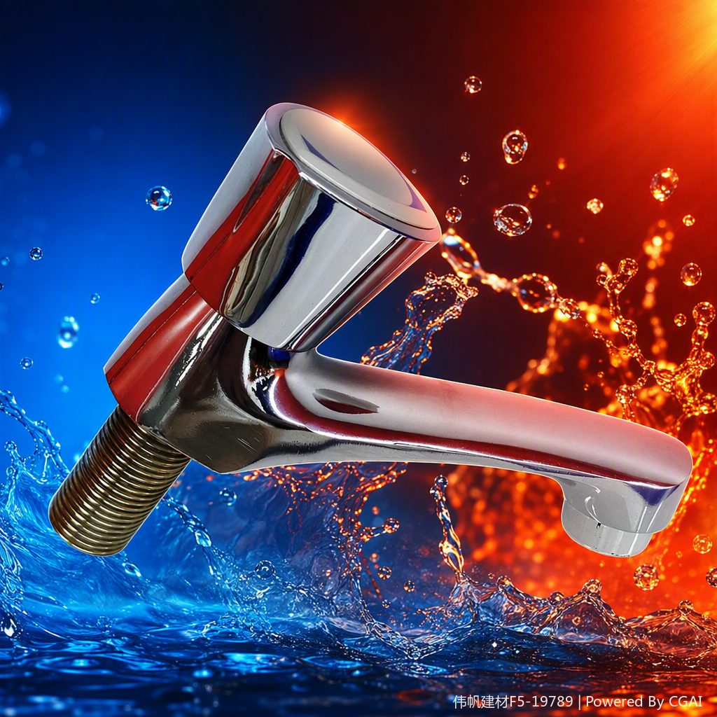 Fashionable silver faucet for kitchen and bathroom, simple and modern single-cooling faucet accessories Specification image