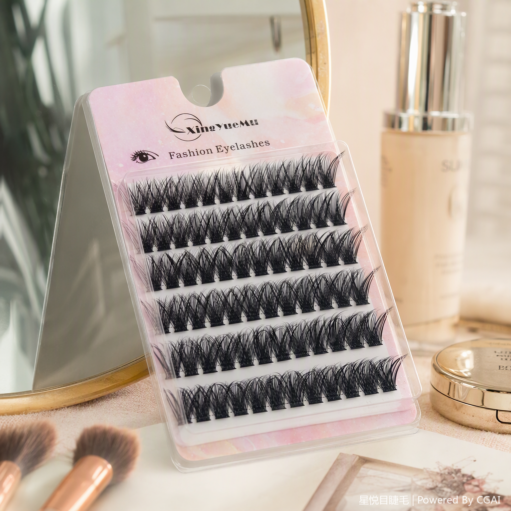 Natural thick false eyelashes, long-lasting and slender beauty tools, light and easy to stick, natural makeup look, suitable glue for matching