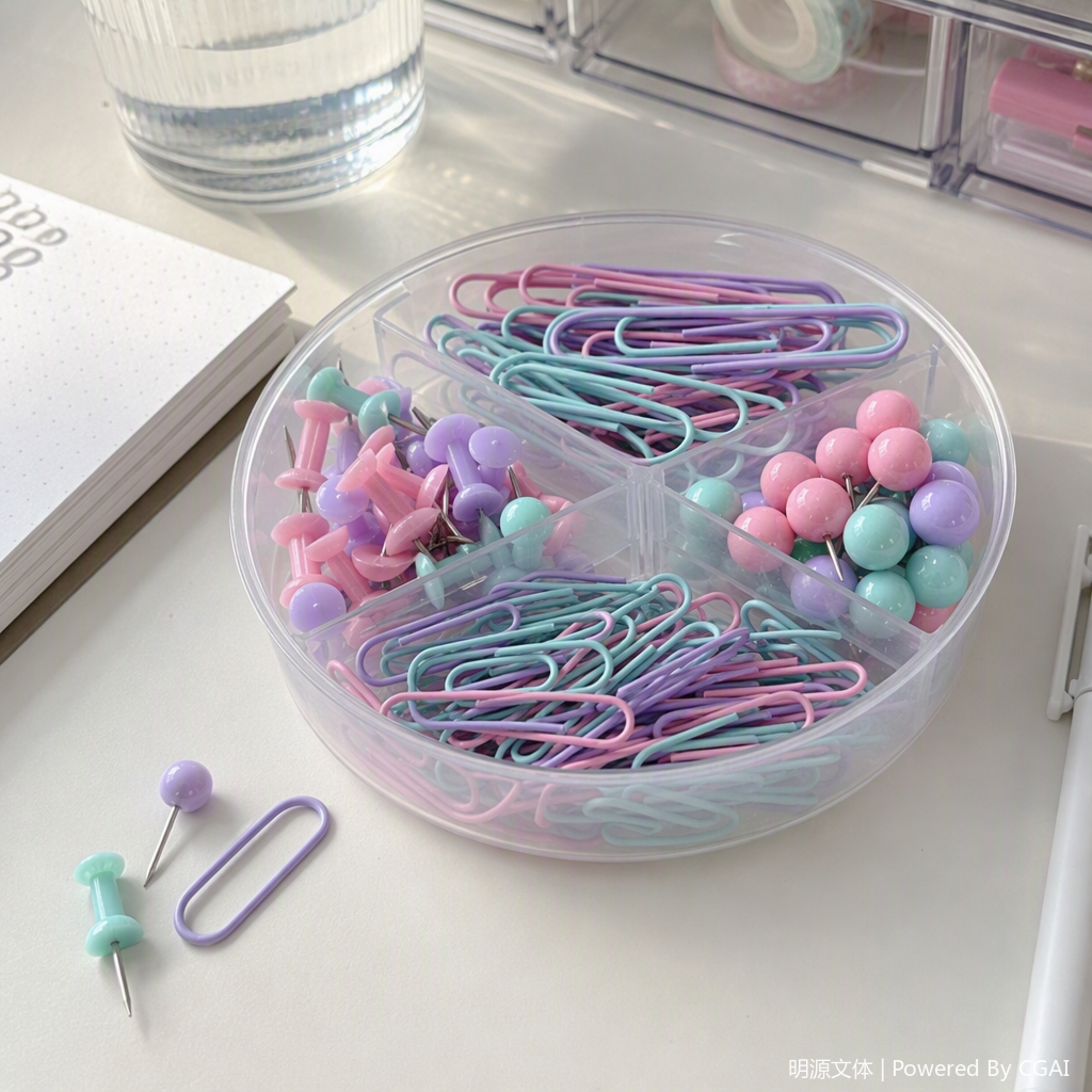 Multi-functional color paper clip and pin storage box, organization box, office supplies storage and organization tool box, neat storage wonder details Picture
