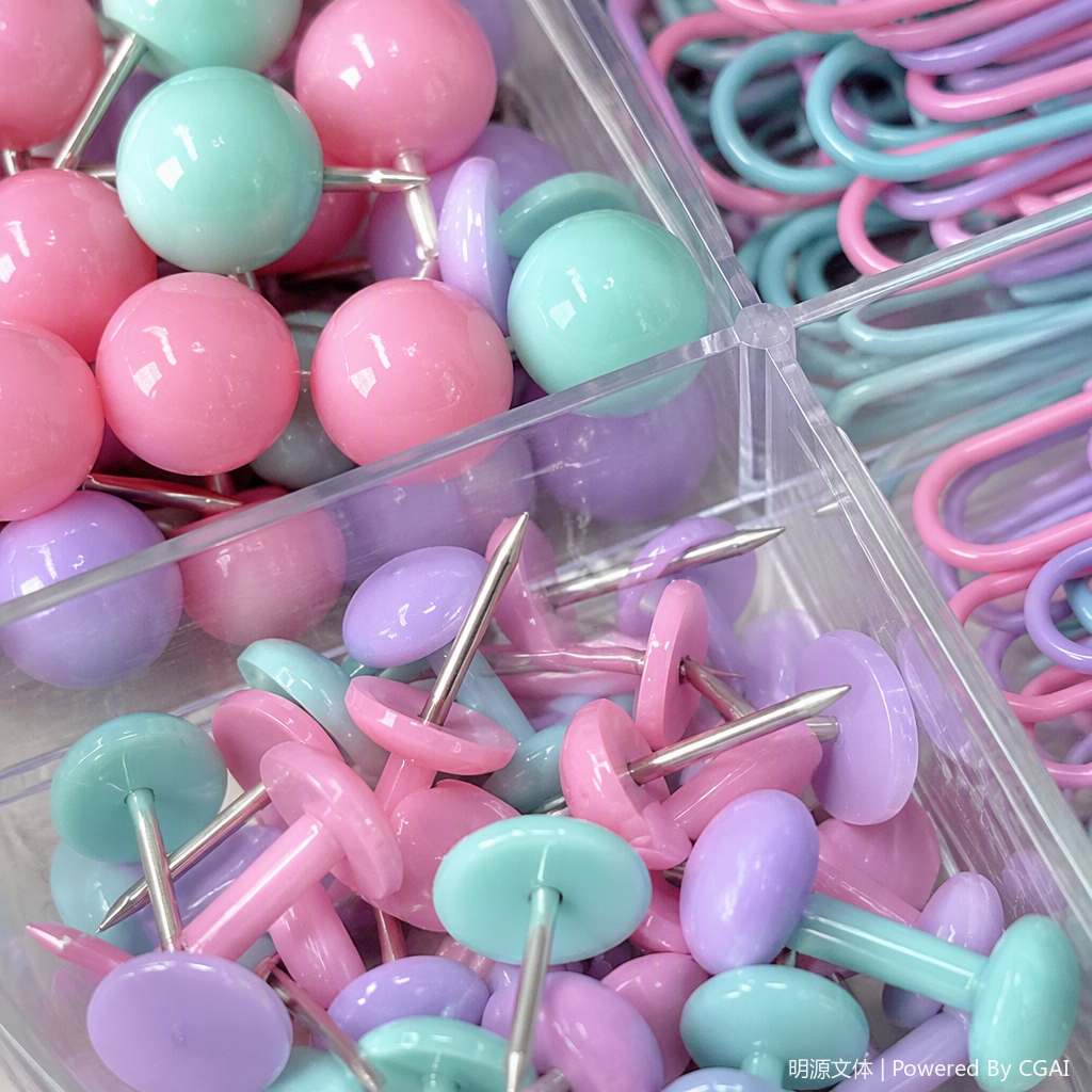 Multi-functional color paper clip and pin storage box, organization box, office supplies storage and organization tool box, neat storage wonder Application Scenario