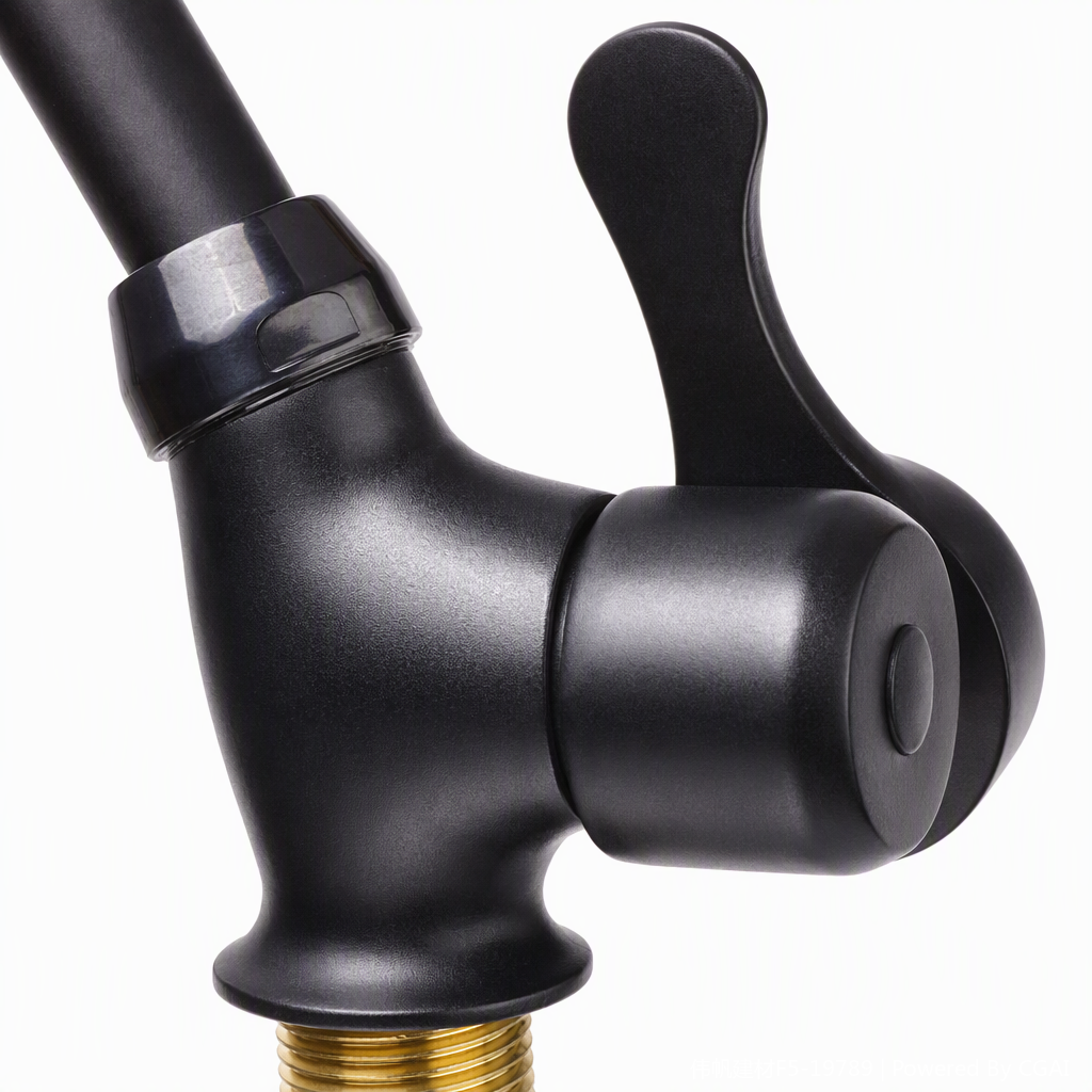 Fashionable black kitchen washbasin faucet, anti-rust, durable and simple sink faucet accessory Application Scenario
