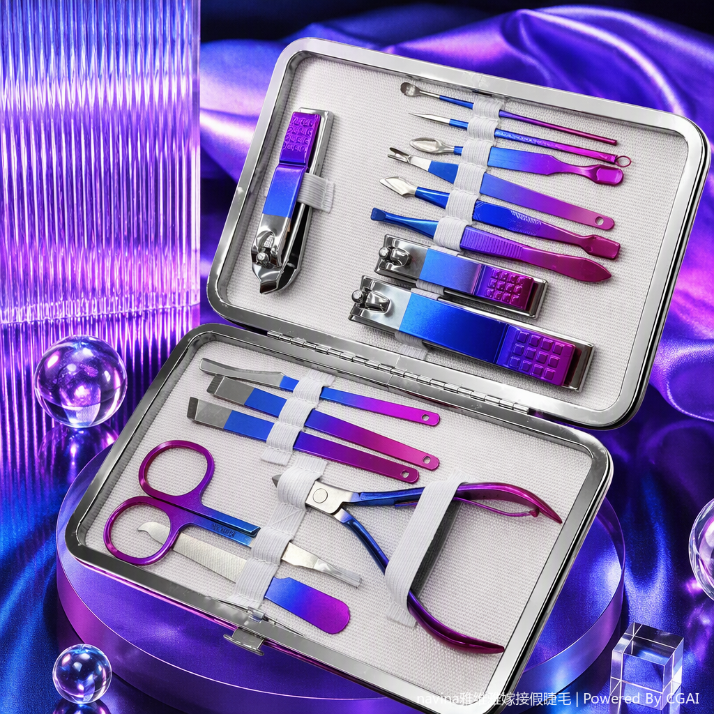 Professional nail art tool sets: nail polish glue, nail pen, nail trimming scissors, nail patches, nail stickers, nail carving tool sets, beauty and skin care products, and makeup supplies Specification image