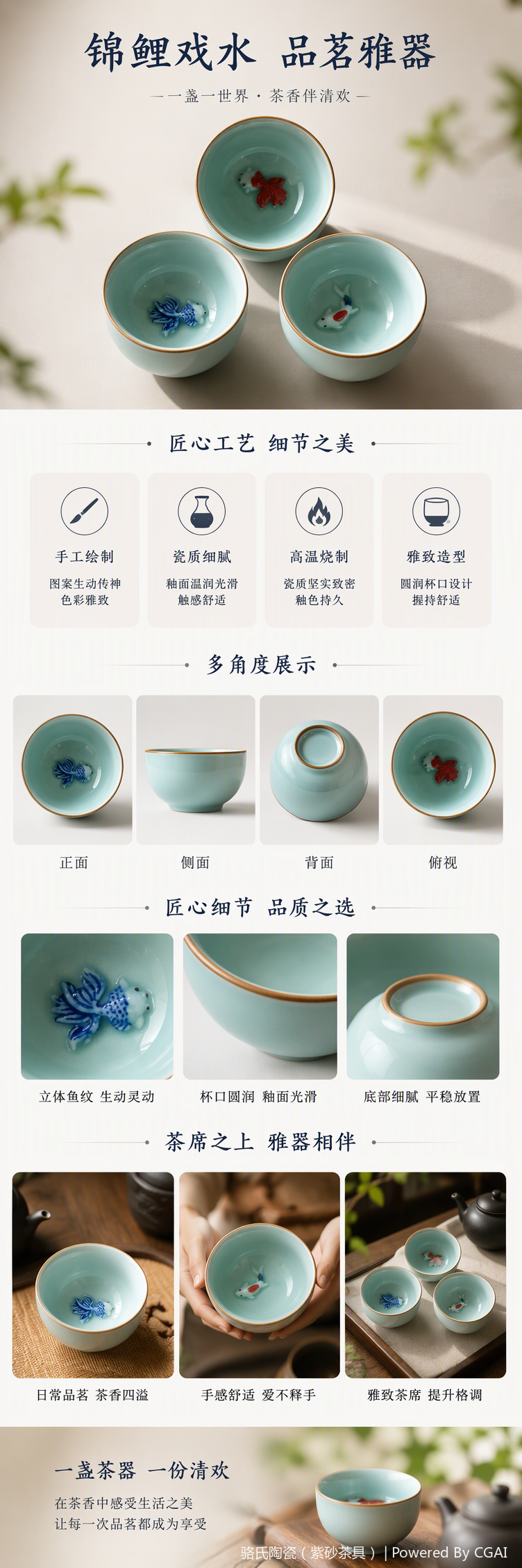 多款陶瓷茶杯家用日用百货简约创意茶具套装办公喝茶杯子礼品装详情1