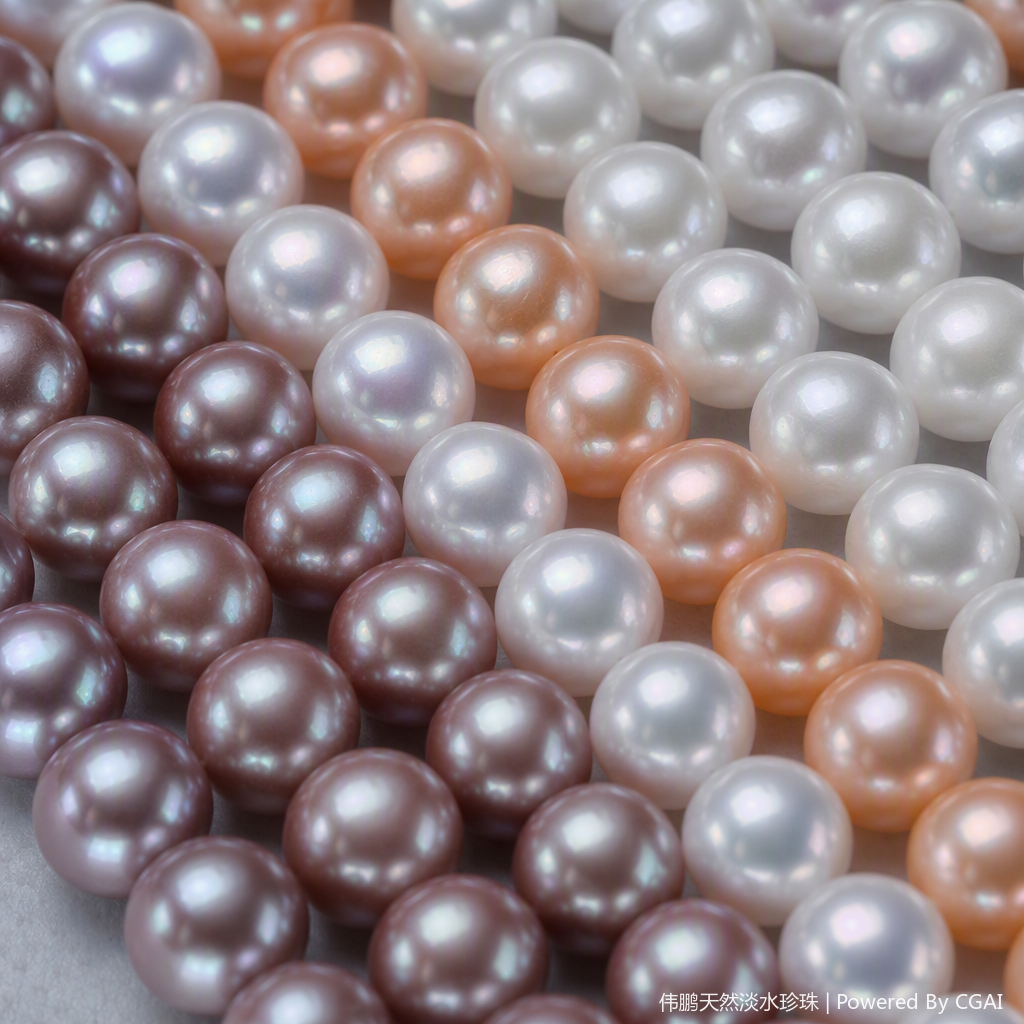 Semi-finished 6-7mm natural fresh water beaded necklace without a core Specification image