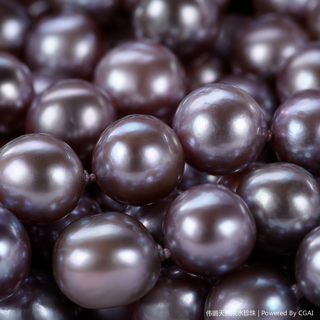 Semi-finished product of 6-7mm natural fresh water nuclear-free demon purple beaded necklace