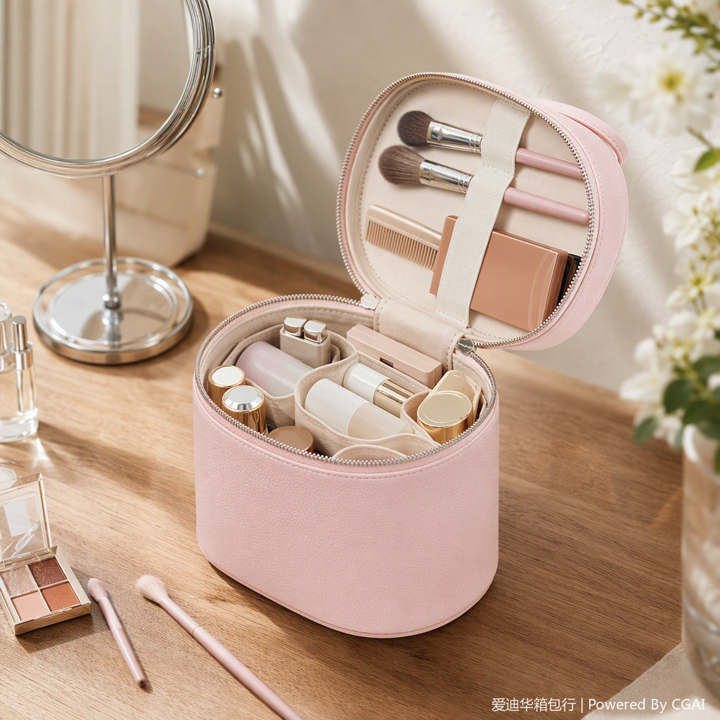 Mummy Dinner bag, makeup box, fashionable, portable and multi-functional storage bag, ladies' hand-held makeup bag, bag accessories, organization and storage bag Item Picture