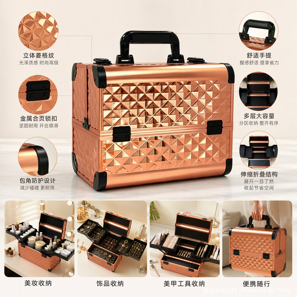 Multi-functional jewelry storage box, simple and fashionable jewelry box, jewelry bag, portable storage bag, women's jewelry organization box Application Scenario