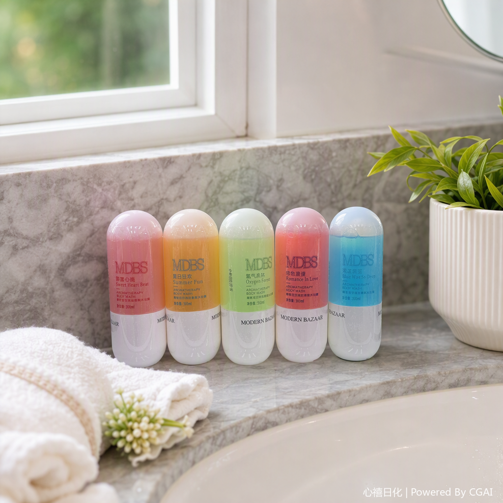 Gel corporal embotellado colorido hidratante nutritivo fresco perfumado aplicado cuidado corporal completo details Picture
