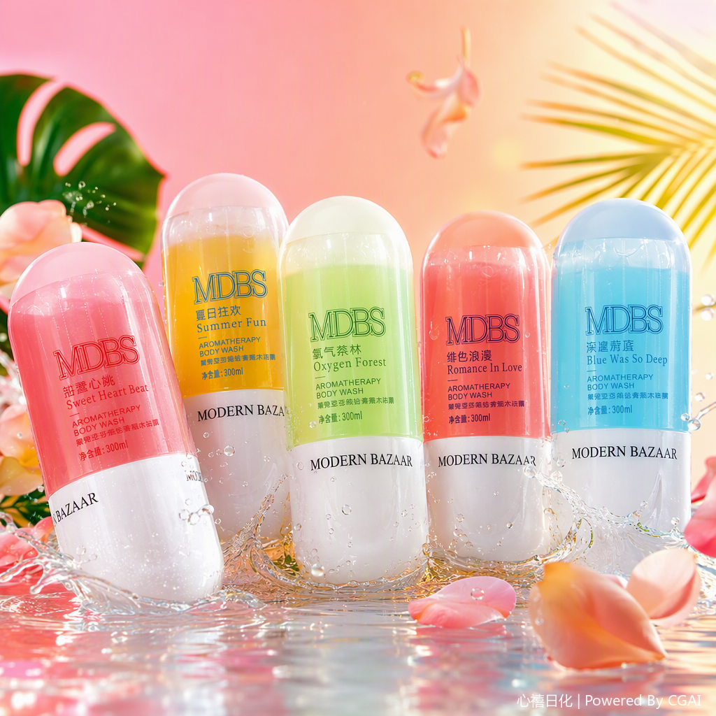 Gel corporal embotellado colorido hidratante nutritivo fresco perfumado aplicado cuidado corporal completo Specification image