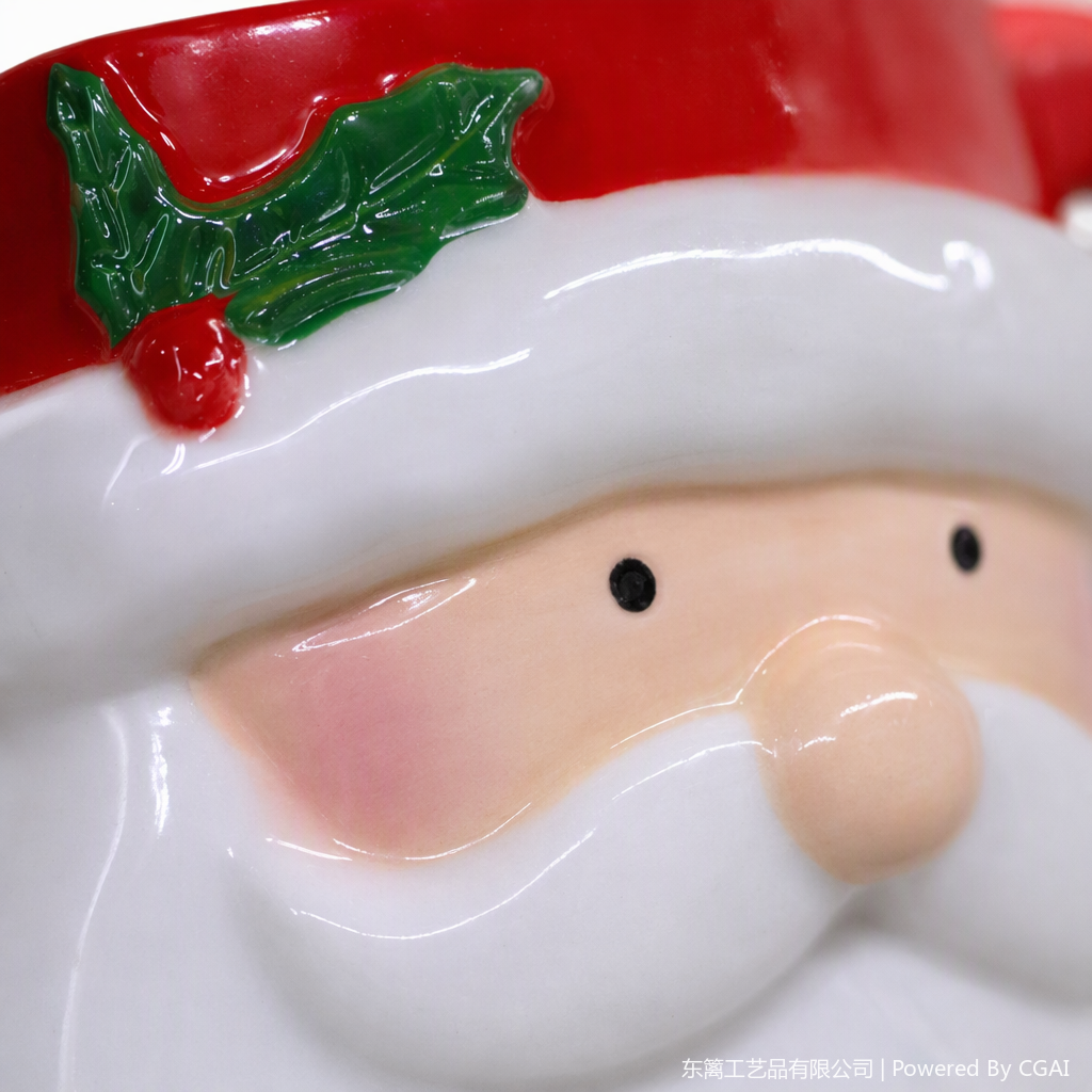 A warm Christmas gift with a red old-shaped ceramic mug and creative home items Application Scenario
