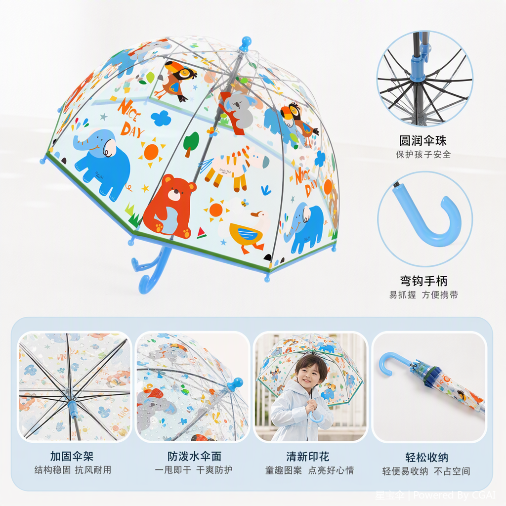多功能防风遮阳防雨便携伞轻巧耐用晴雨两用折叠伞学生成人款
