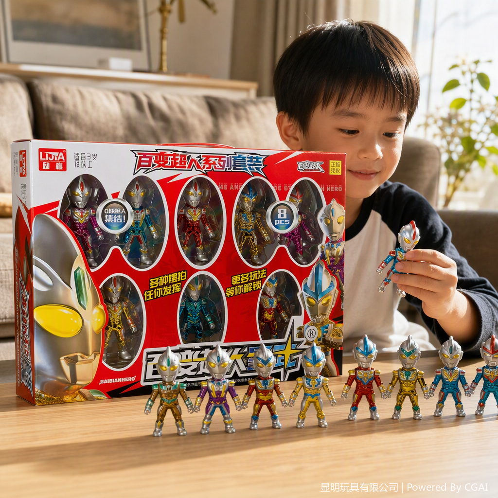 Serie de superman de 100 variaciones conjunto de juguetes caja roja para niños puzzle assembly colección divertida caja de regalo details Picture