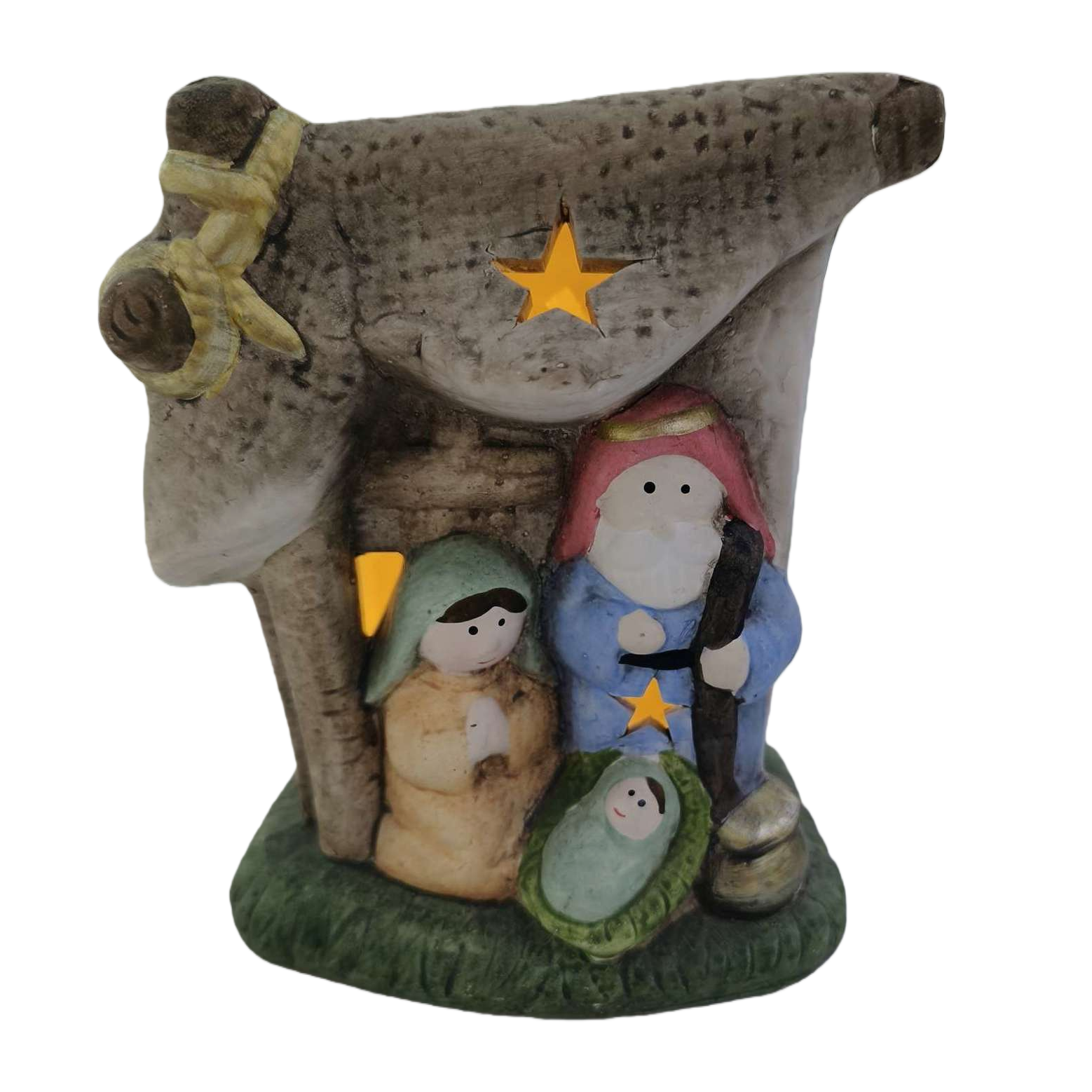 Painted Christmas ceramic ornaments, scenes of the Nativity of Jesus, Christmas decorations, family living room display gifts Item Picture