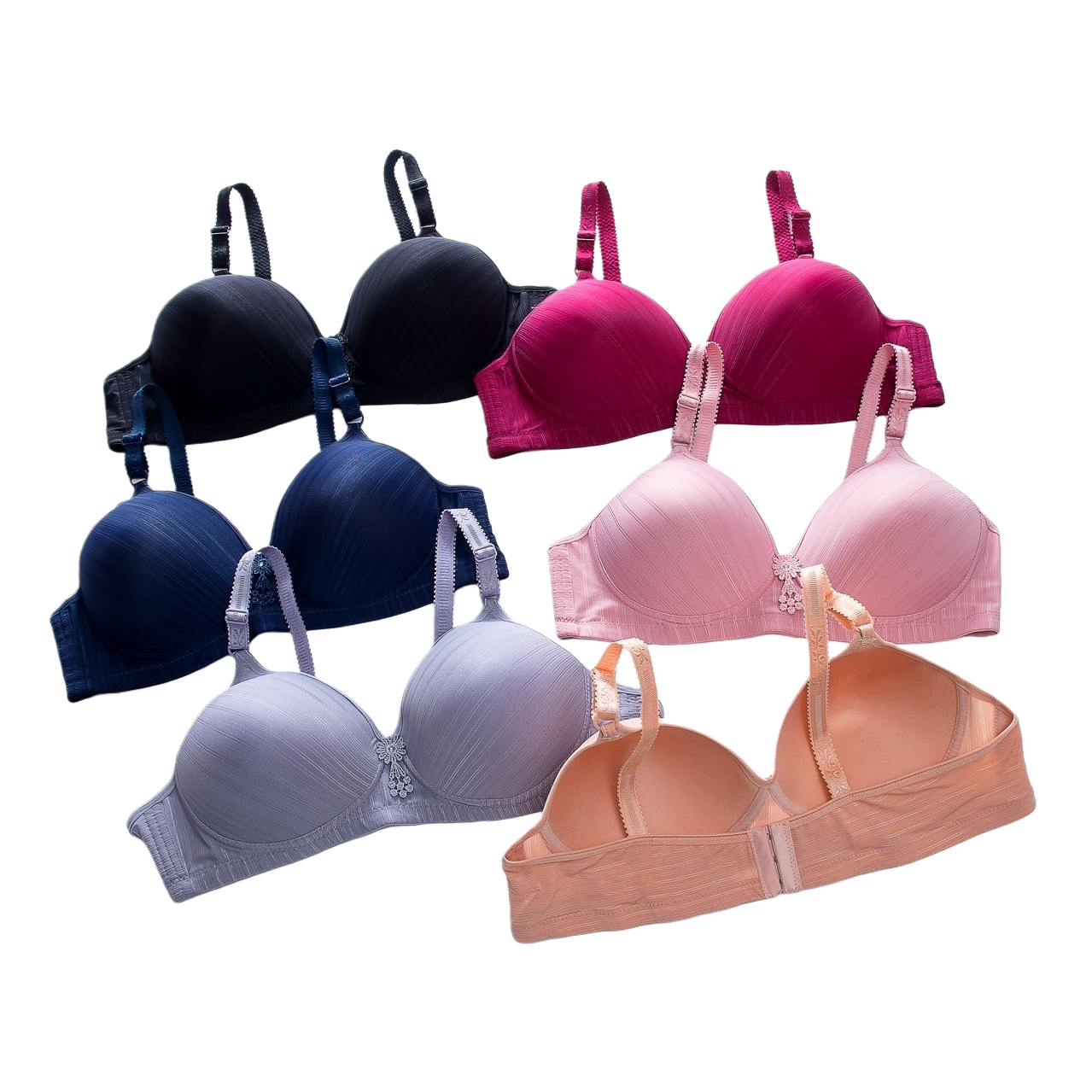 Multi-color lace comfortable bra and underwear set, sexy and breathable, a colorful combination for girls, trendy matching Item Picture