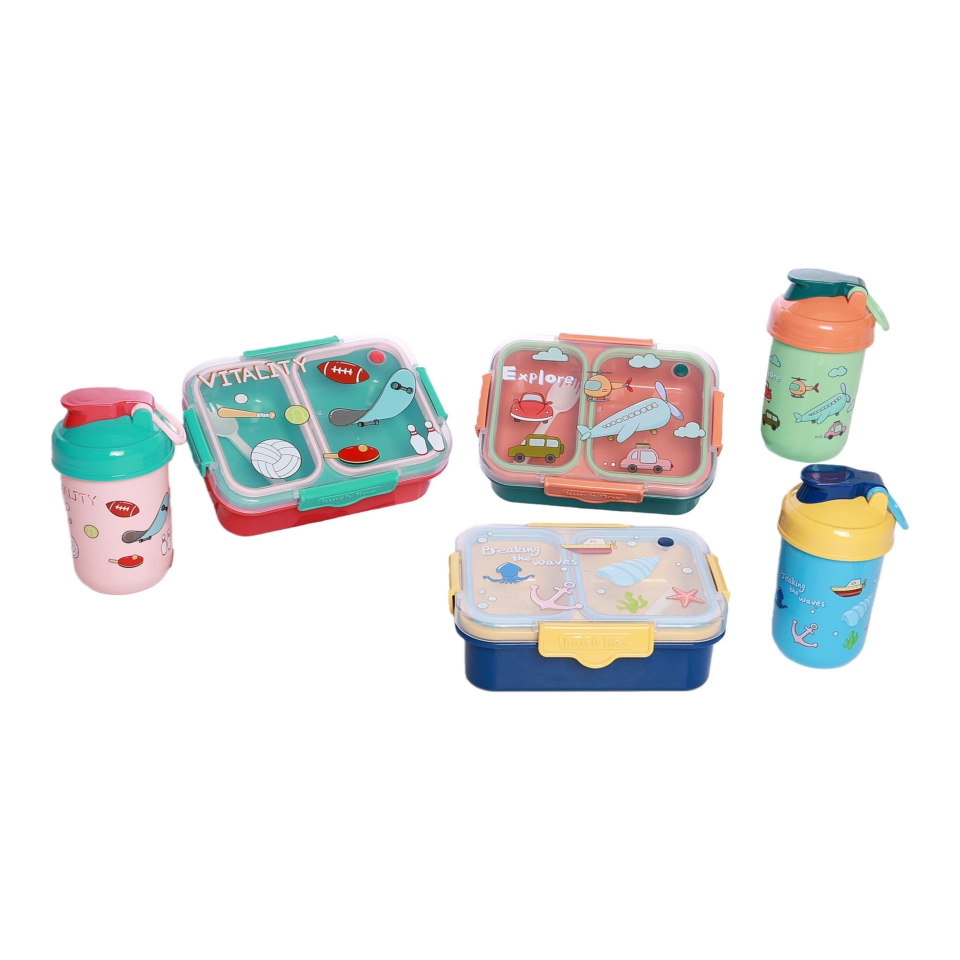 Sealed heat-resistant plastic lunch boxes, portable tableware storage boxes, family bento boxes, student use, multiple colors available