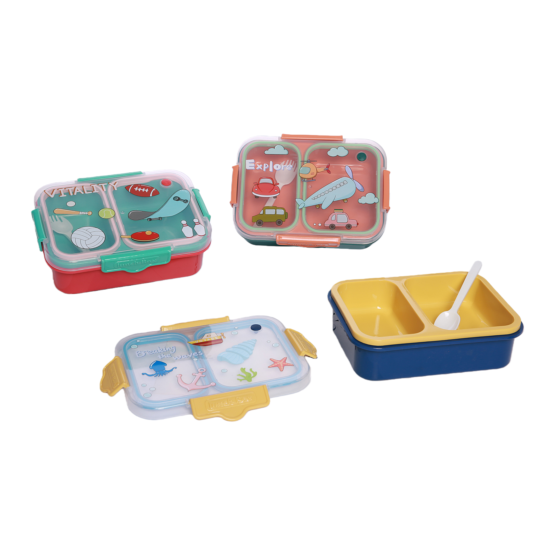 Multi-functional sealed food preservation box set, portable lunch box, plastic tableware storage box, household kitchenware Item Picture