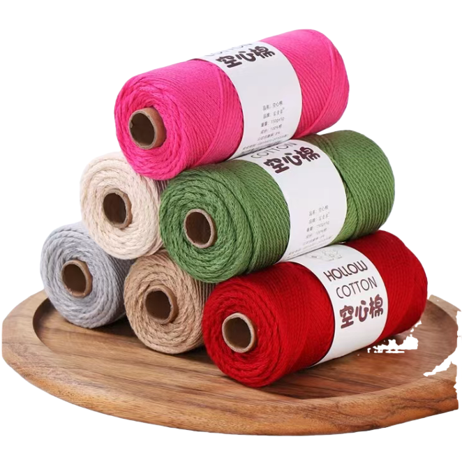 2mm round strand yarn hollow cotton diy hand-woven crochet bag, hat, doll medium thick thread