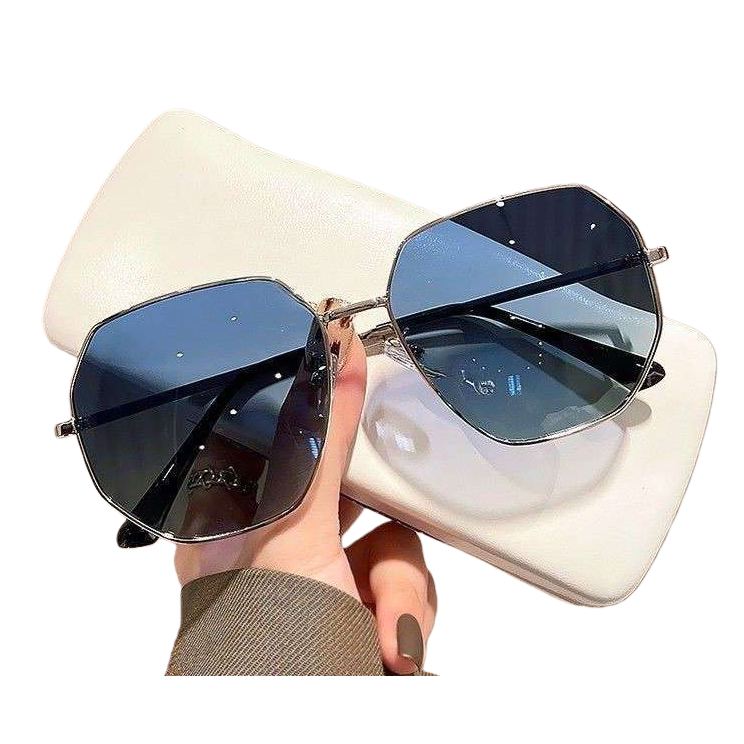 الإطار الفضي الموضة، النظارات الشمسية التي تعمل بأشعة فوق البنفسجية، للذكور والإناث Item Picture