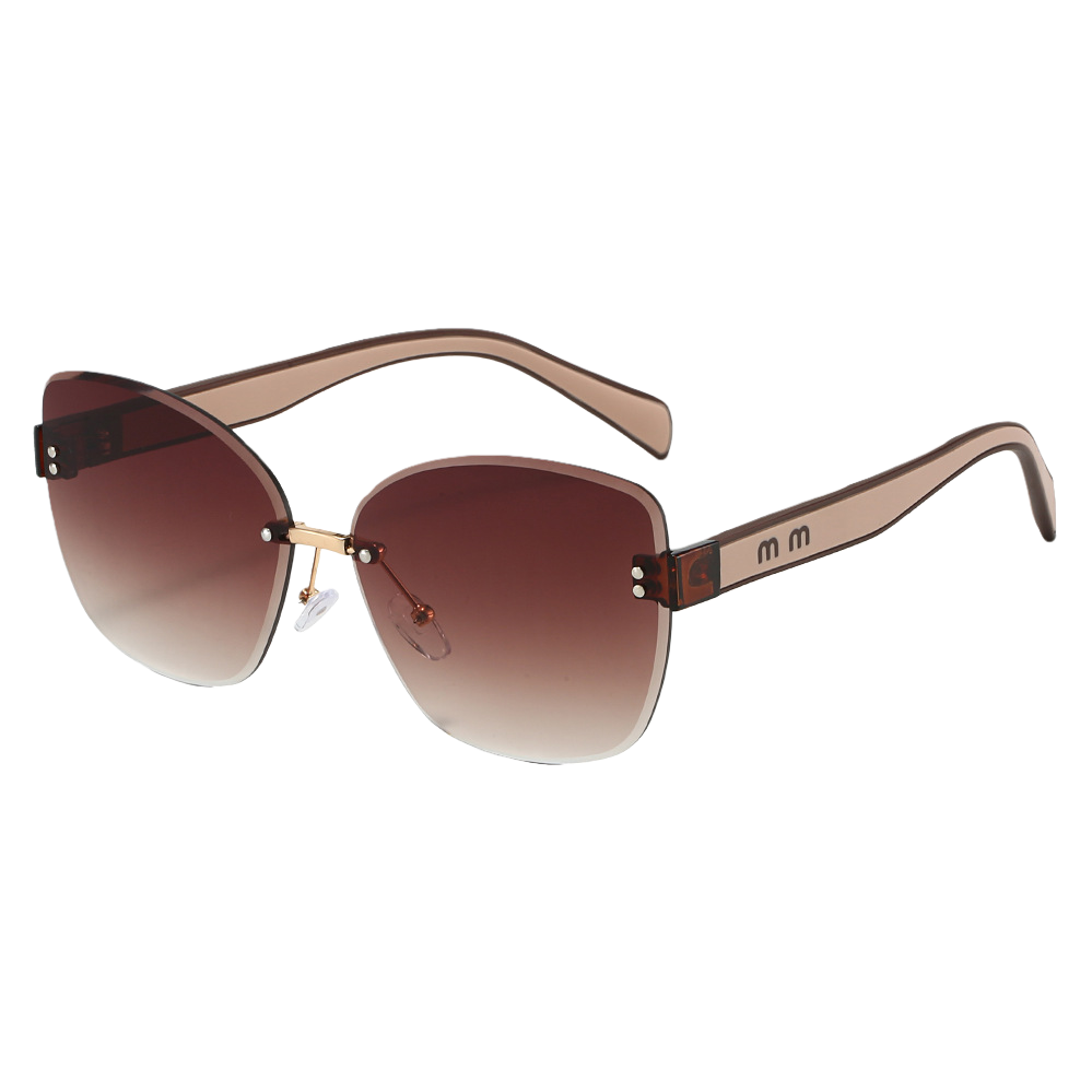 Fashionable polarized sunglasses with brown gradient lenses for UV protection, trendy and casual sunglasses for both men and women Item Picture
