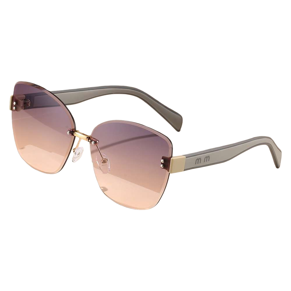 Fashionable and trendy gradient color frameless sunglasses, polarized UV protection, lightweight and versatile Item Picture