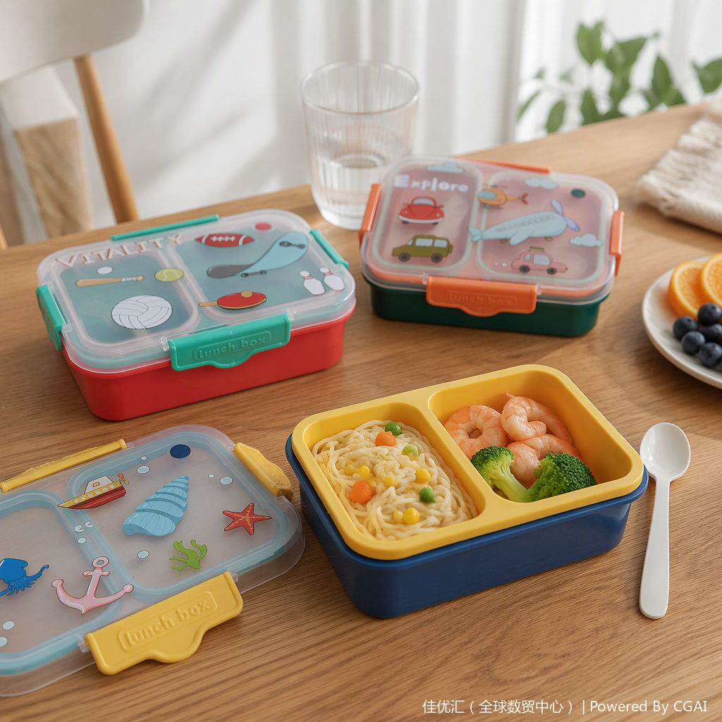 Multi-functional sealed food preservation box set, portable lunch box, plastic tableware storage box, household kitchenware Specification image