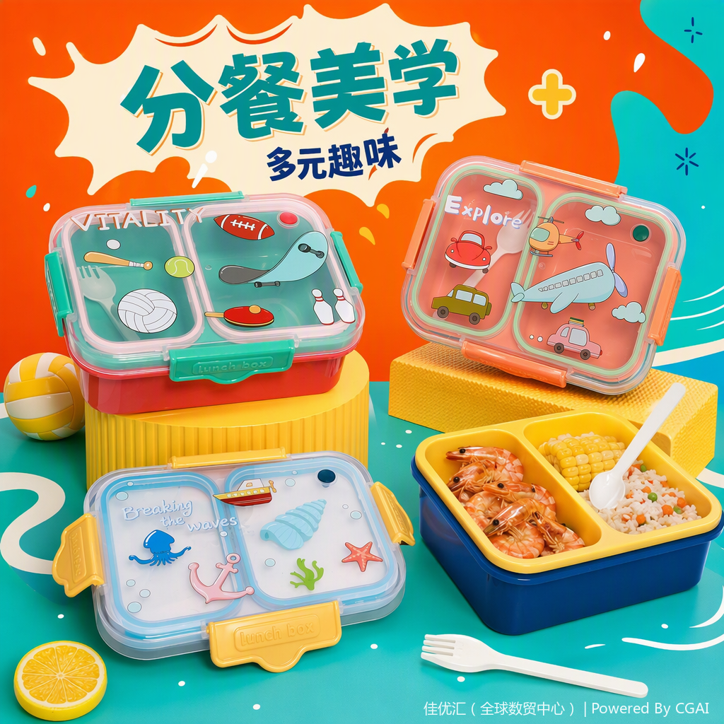 Multi-functional sealed food preservation box set, portable lunch box, plastic tableware storage box, household kitchenware details Picture