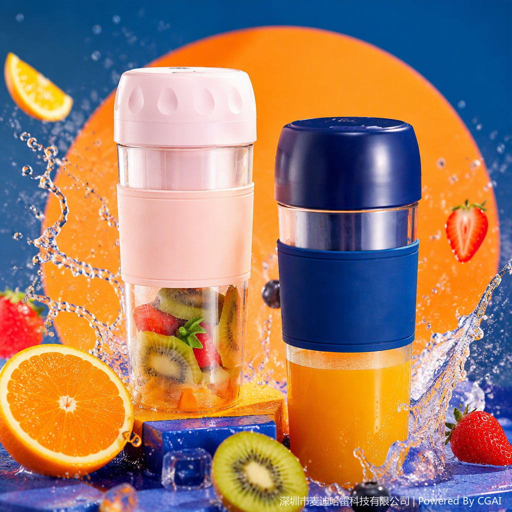 Multi-functional manual juicing cup, portable juice water cup, household daily necessities, healthy drink tools Specification image