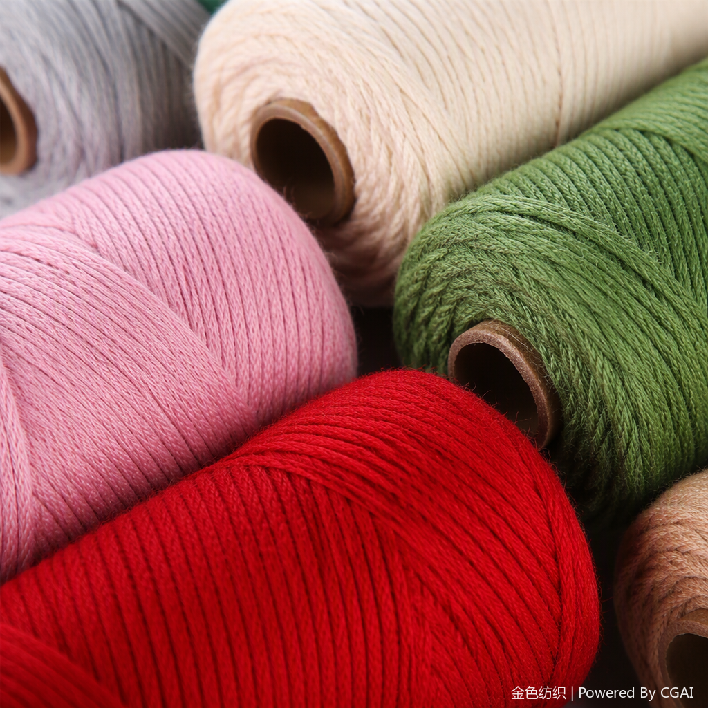 2mm round strand yarn hollow cotton diy hand-woven crochet bag, hat, doll medium thick thread Item Picture