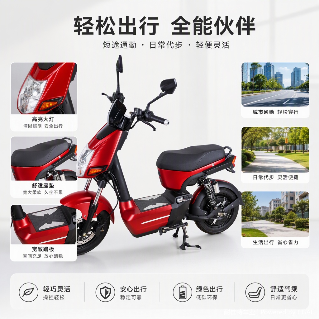 High-performance electric motorcycle battery charger, waterproof portable adapter, upgraded electric vehicle accessories details Picture