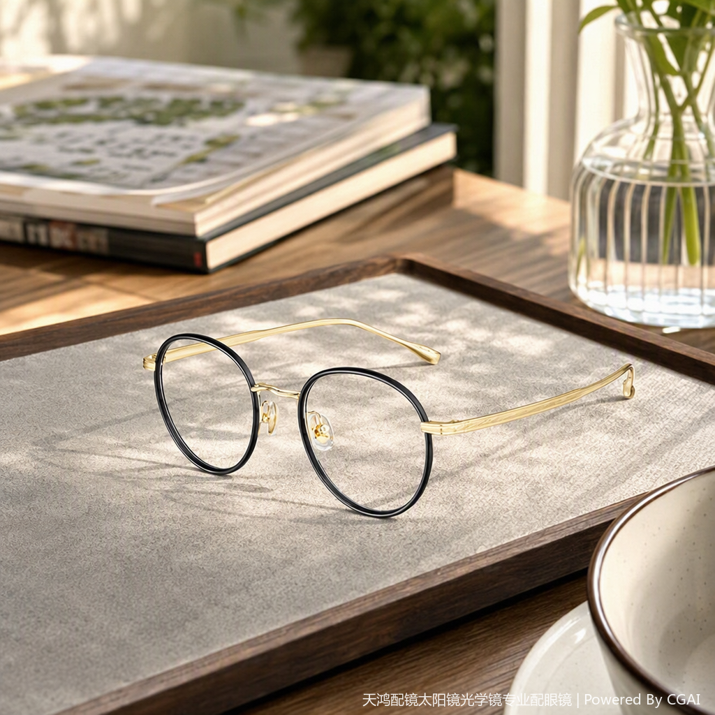 Fashionable and lightweight metal-framed glasses for both men and women, high-definition lenses, comfortable and durable, trendy style