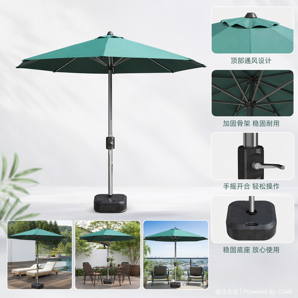Multi-functional sun umbrella, rain and wind protection, portable folding outdoor sun umbrella, sun protection and shading products, suitable for both men and women Specification image