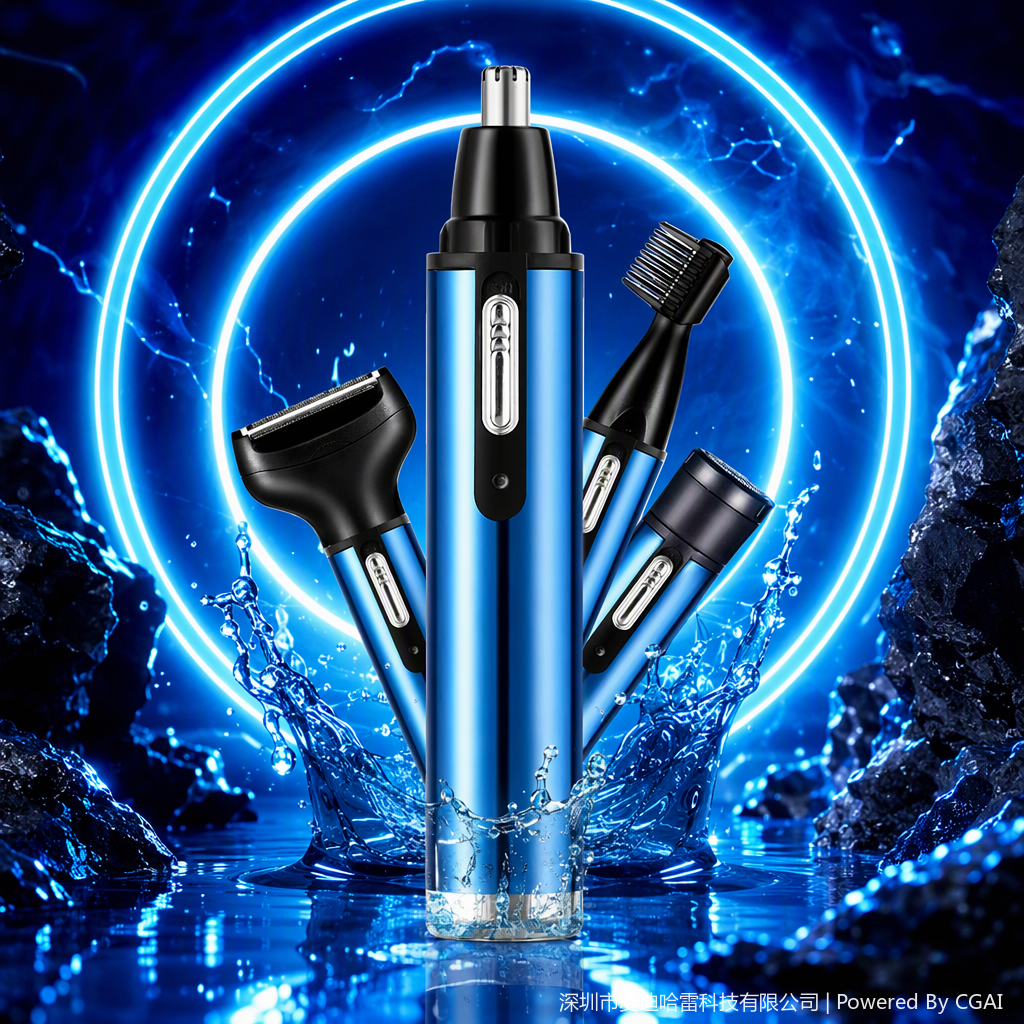 Multi-functional rechargeable electric shaver, men's portable razor blade, battery-powered adult shaving wonder Specification image