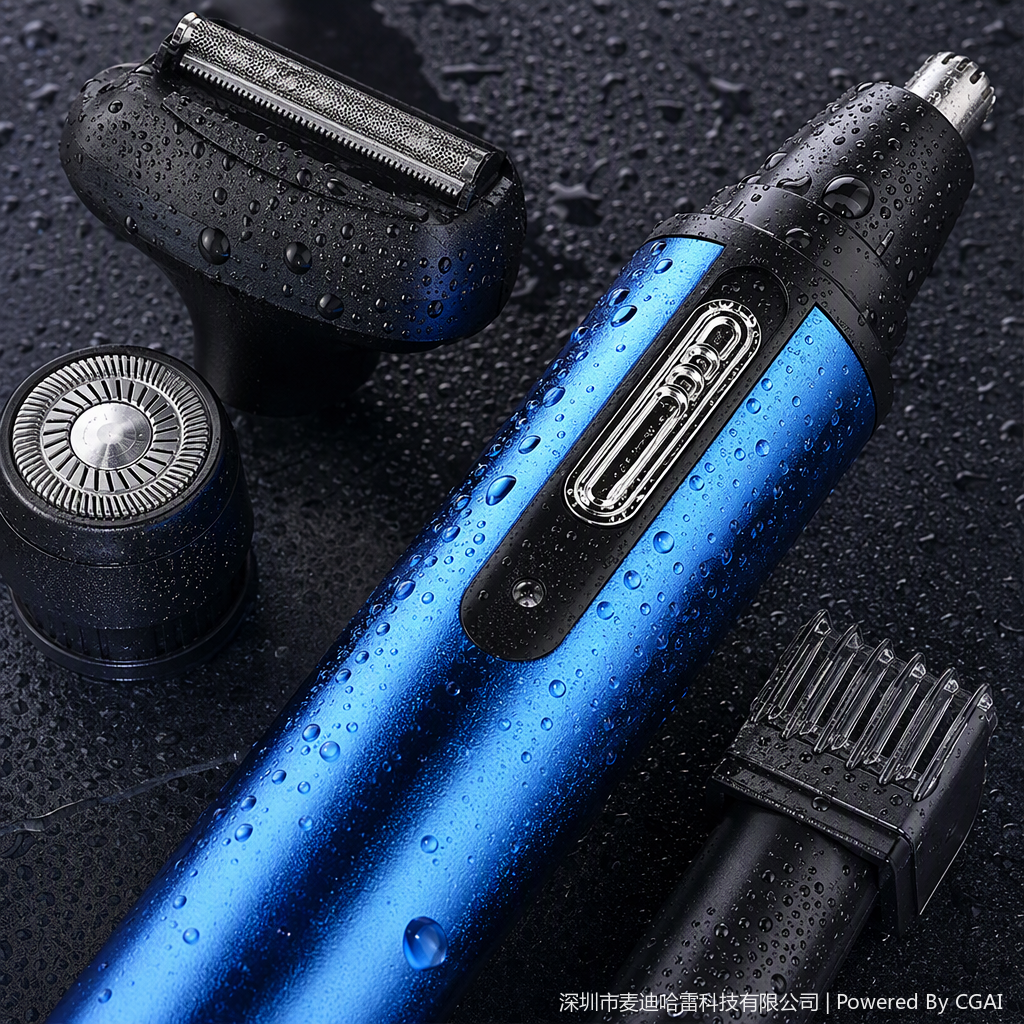 Multi-functional rechargeable electric shaver, men's portable razor blade, battery-powered adult shaving wonder