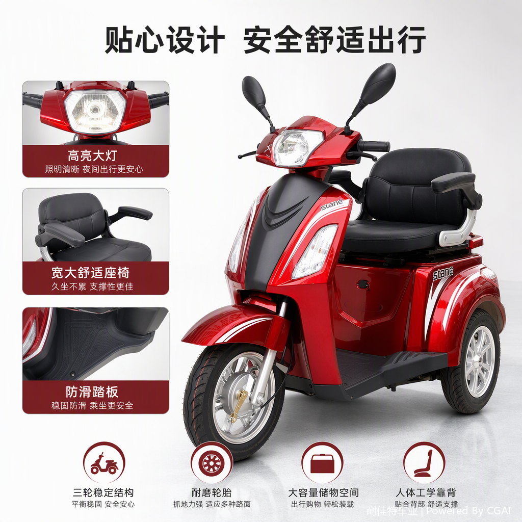Durable and environmentally friendly electric tricycle accessories are suitable for high-performance upgrade parts in multiple scenarios Specification image