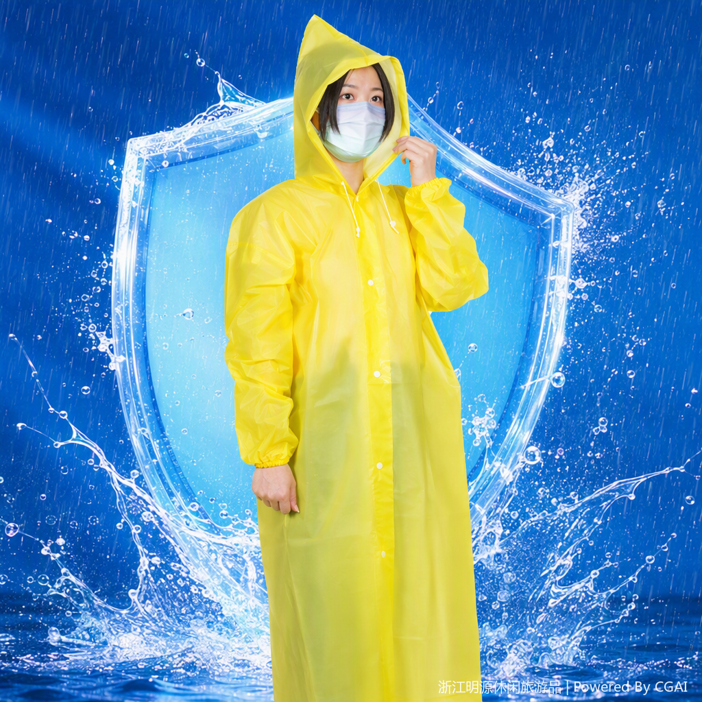 多功能连体雨衣防风遮阳防雨户外便携雨披防水防晒雨具男女通用
