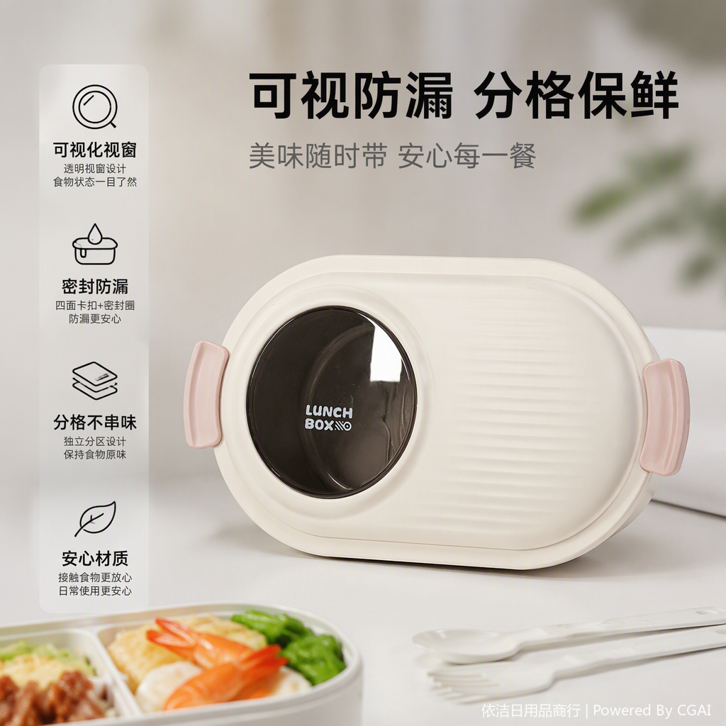 Caja de alimentos sellada multifuncional caja de almuerzo portátil caja de comida de plástico con tapa caja de bento casera contenedor de almacenamiento de alimentos duradero de gran capacidad