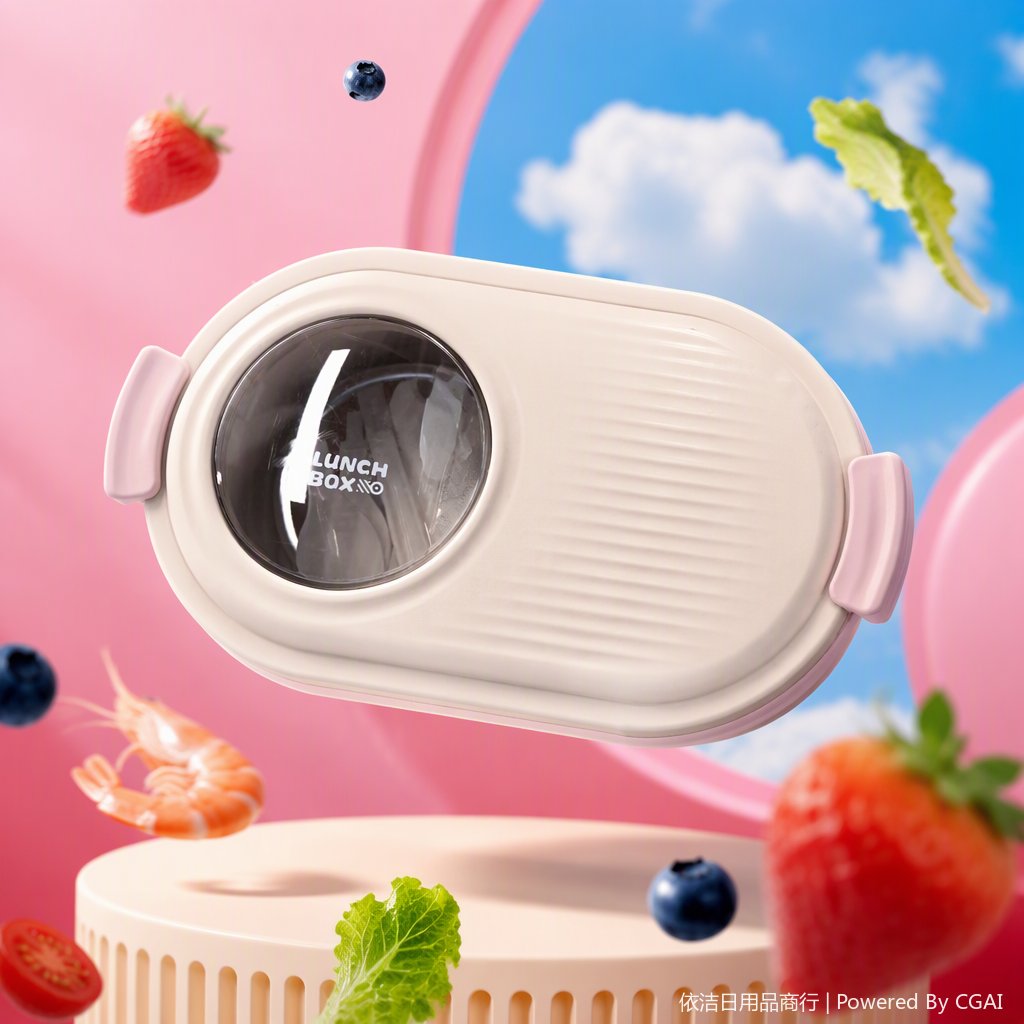 Multi-functional sealed food storage box, portable lunch box, plastic lunch box with lid, household bento box, large-capacity durable food storage container Item Picture