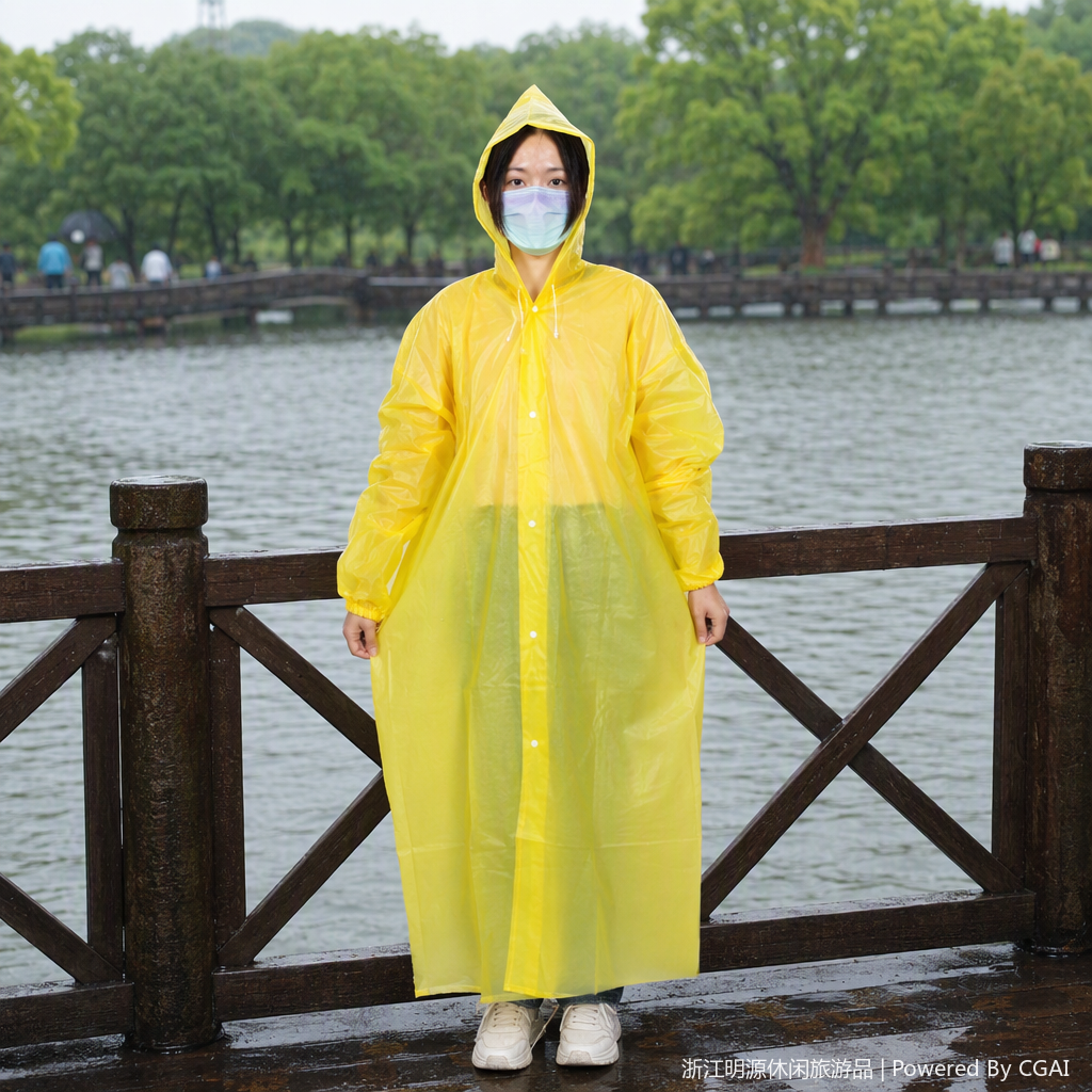 多功能防风遮阳雨披户外防雨防晒便携轻便雨衣雨披防雨工具白底实物图